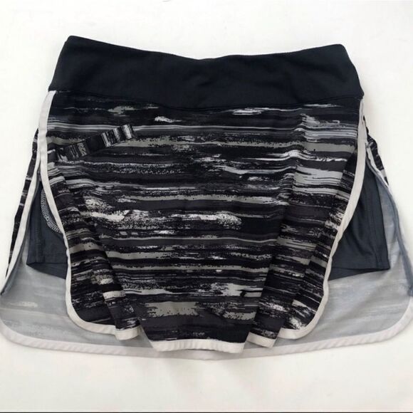 Athleta Swift Zip Skirt Gray Black 6 - Picture 3 of 7